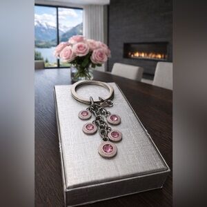 Coach Charm:keychain VINTAGE BREAST CANCER AWARENESS. with Pink